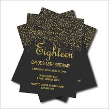 14 Pcs Gold Glitter 18th Birthday Invitations Adult 21st