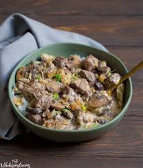 slow cooker beef stroganoff paleo