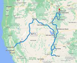 a california to montana itinerary