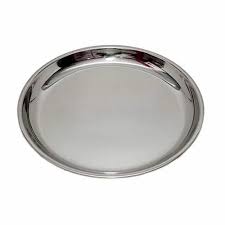 round stainless steel dinner plates at