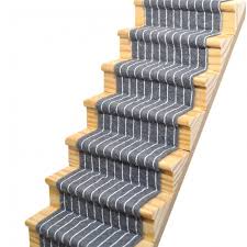 grey striped stair carpet runner