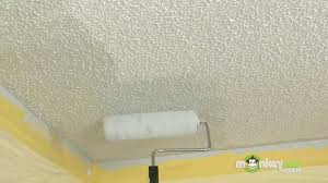 how to paint a popcorn ceiling with