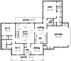 Corner Lot Ranch House Plan 83087dc