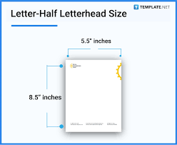 letterhead size dimensions inches