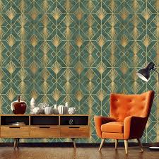 Art Deco Embossed Wallpaper