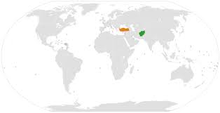Map based on a un map. Afghanistan Turkey Relations Wikipedia