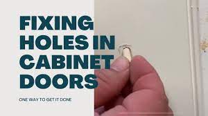 how to fix holes in cabinet doors you