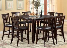 When your dining table is roughly the same height as your counters, it. Edgewood Ll Espresso Extension Leaf Counter Table W 8 Counter Chair Best Buy Furniture And Mattress