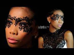 diy masquerade lace mask makeup