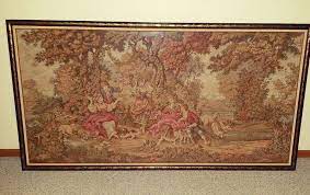 vintage french large tapestry cross