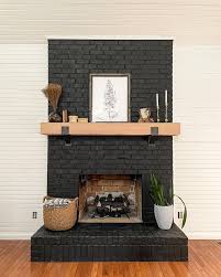 Black Brick Fireplace Brick Fireplace