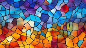 Abstract Small Patterns Stained Glass