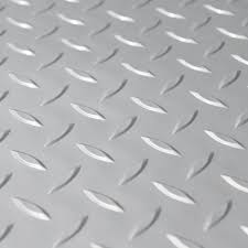 diamond plate metallic pvc flooring