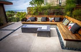 Built In Bench Seating Modern Patio