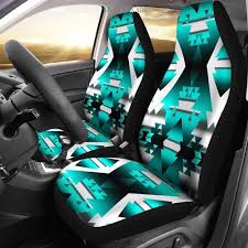 Teal Winter Camp Car Seat Covers
