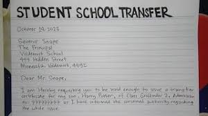 write a student transfer letter
