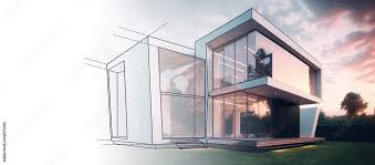 3d Render Modern Architecture Design On