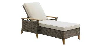 wood and woven outdoor furniture
