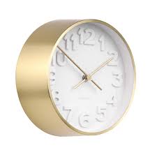 Glorious Gold Wall Mounted Steel Clock