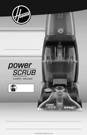hoover power scrub deluxe manual