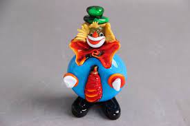 Italian Murano Glass Clown Figurine