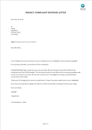 Free Gdpr Privacy Complaint Response Letter Templates At