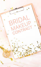 bridal makeup contract free template