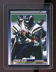 Junior seau rookie card checklist 1990 action packed rookie update junior seau rc #38. 1990 Score Supplemental 65t Junior Seau San Diego Chargers Rookie Card At Amazon S Sports Collectibles Store