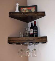 Premium Corner Floating Wine Shelf