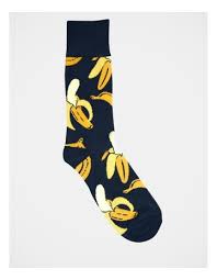 Kenji Banana Crew Casual Sock Navy Myer
