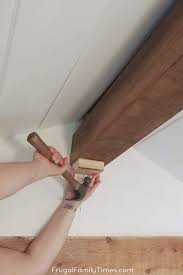 how to make diy faux beams with wood