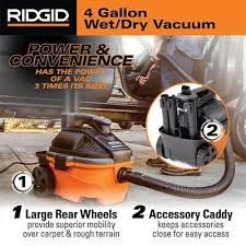 ridgid wet dry vacuum 4 gal 5 0