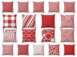 red outdoor throw pillow cover fall