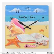 Seashore Personalized Wall Clock