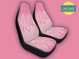 Pink Flame Car Seat Covers Cute Car