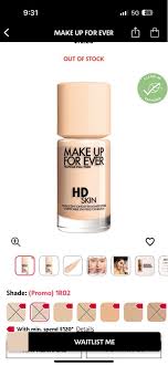 makeup forever hd foundation 1r02 r210