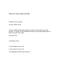 welcome letter forms and templates