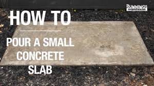 how to pour a small concrete slab