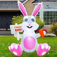 ottoy 4 foot easter bunny inflatables