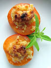 baked fresh apricots with almonds