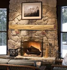 cedar wood natural fireplace mantel
