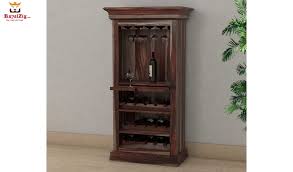 solid wood tall wine bar cabinet