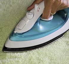 clothes iron to seam carpet