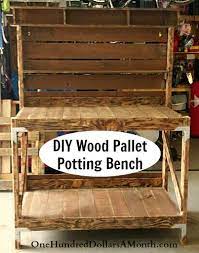 Diy Recycled Wood Pallet Potting Bench