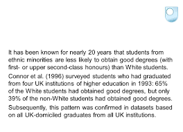 The Under Attainment Of Ethnic Minority Students In Higher Education
