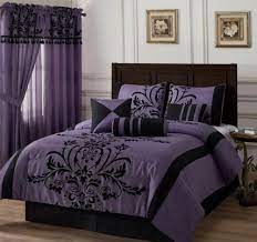 Full Queen Cal King Bed Black Purple