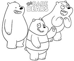 We bare bears coloring book: We Bare Bears Drawing How To Draw We Bare Bears Cute Kawaii Chibi Baby Color Now And Draw Your We Bare Bears Character Roisrahma