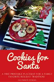 for santa free printable placemats