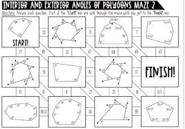 exterior angles of polygons maze 2