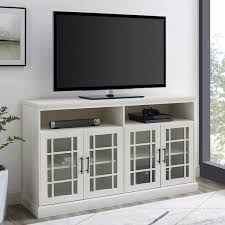 Glass Transitional Hatched Door Tv